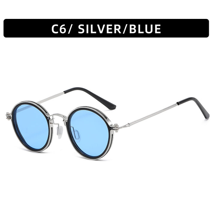 Avant-Garde Round Frame Sunglasses