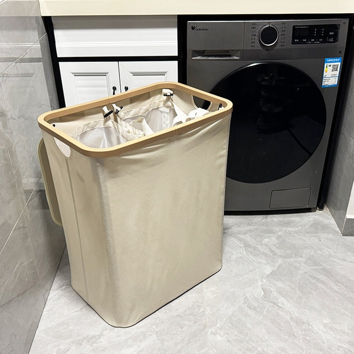 Modern laundry basket with removable lid and carrying handles Kalsten