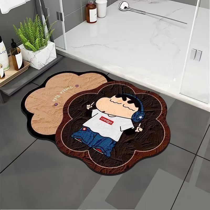 Cartoon-Themed Plush Bath Mat