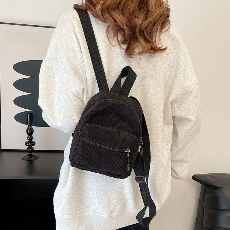 Compact Corduroy Mini Backpack Kalsten