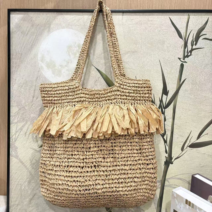 Large tote bag with fringed details Kalsten