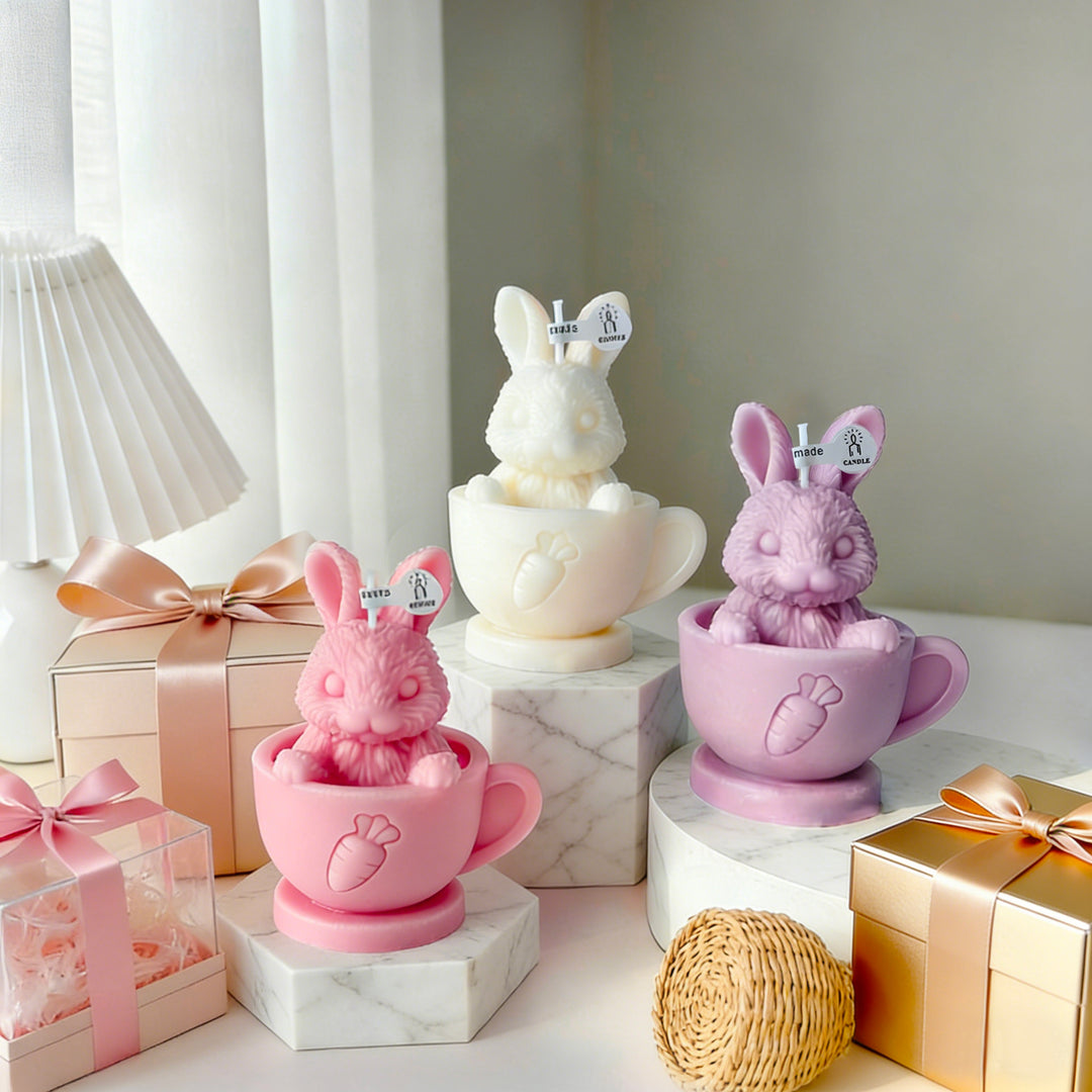 Rabbit-Shaped Decorative Candle