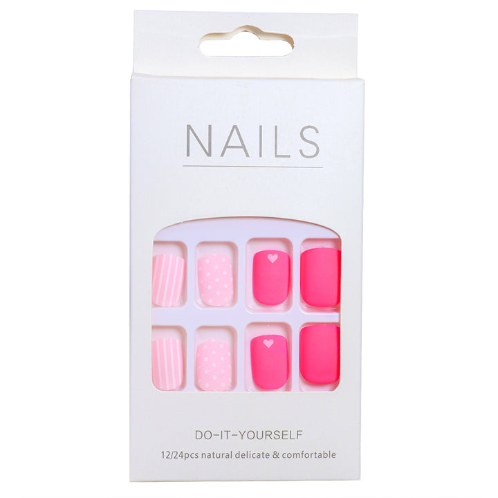 Artistic Press-On Nail Set with Charming Patterns Kalsten