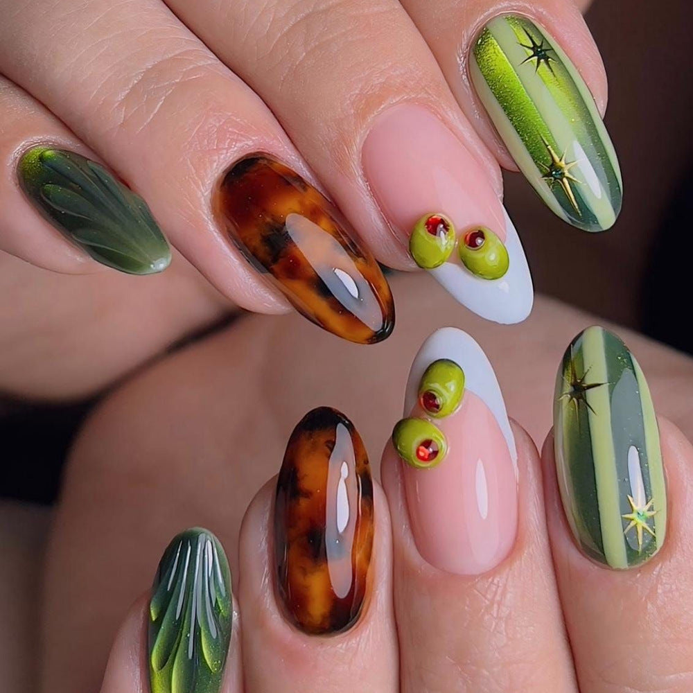 Artistic 3D decorated artificial nails Kalsten