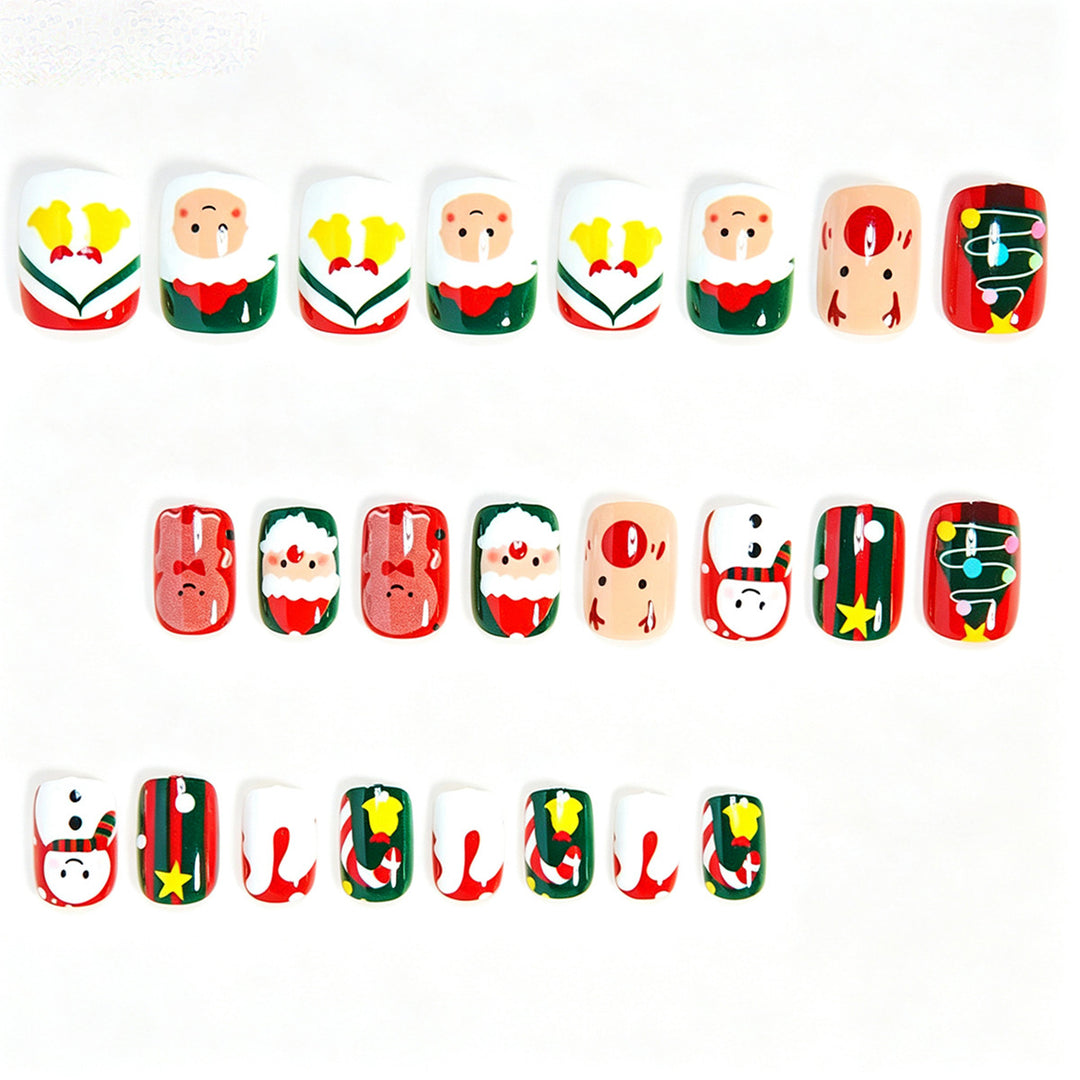 Festive Holiday-Themed Press-On Nail Art Kalsten