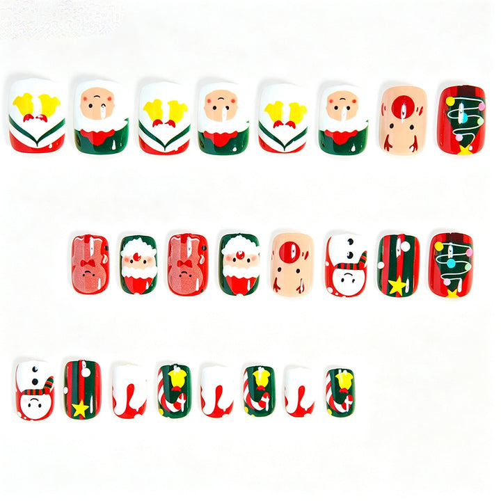 Festive Holiday-Themed Press-On Nail Art Kalsten
