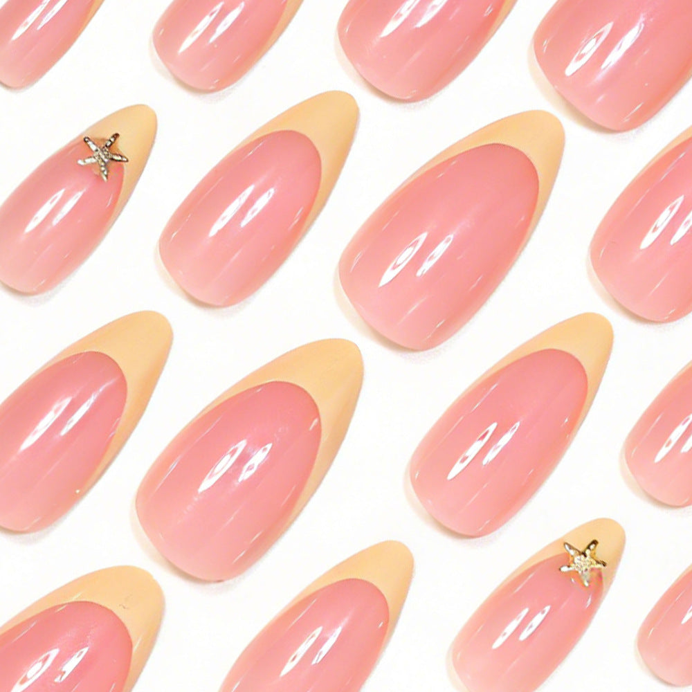 Elegant Stiletto Nail Art Tips with Starfish Accents Kalsten