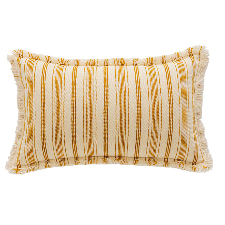 Textured Striped Throw Pillow