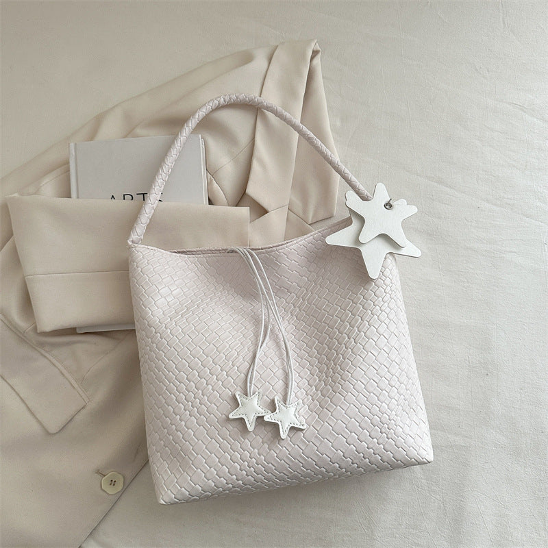 Textured Weave Handheld Shoulder Bag Kalsten