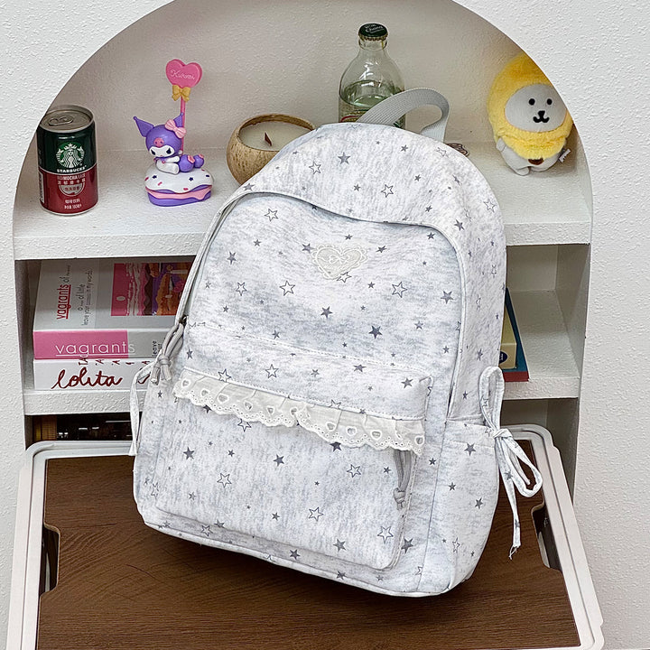 Cute Decorative Star-Embellished Backpack Kalsten