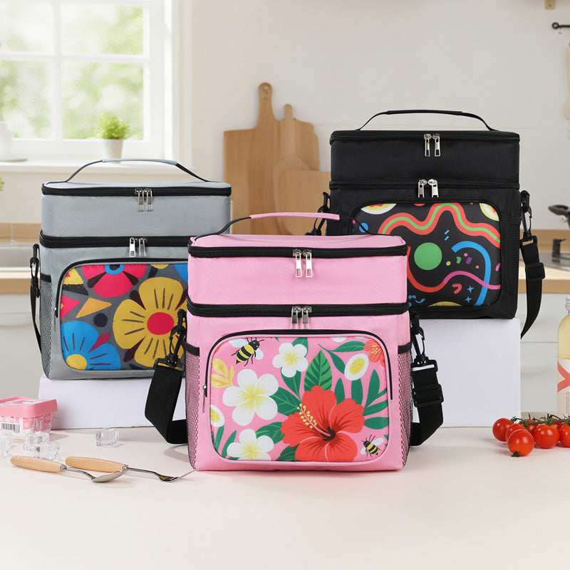Stylish Floral Insulated Lunch Bag