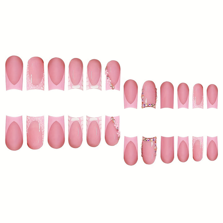 Decorative Press-On Nails with Rhinestone Accents Kalsten