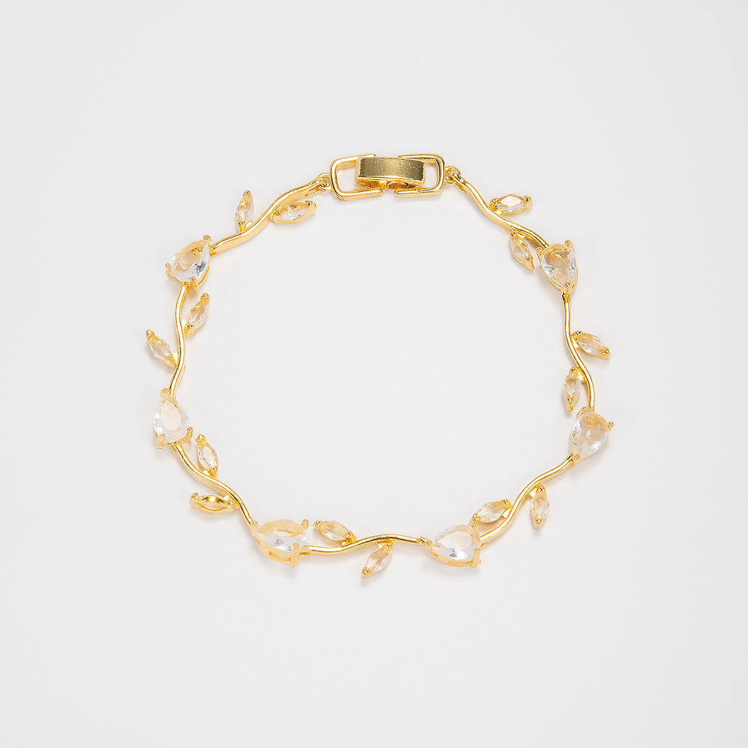 Elegant Floral Design Statement Bracelet Kalsten
