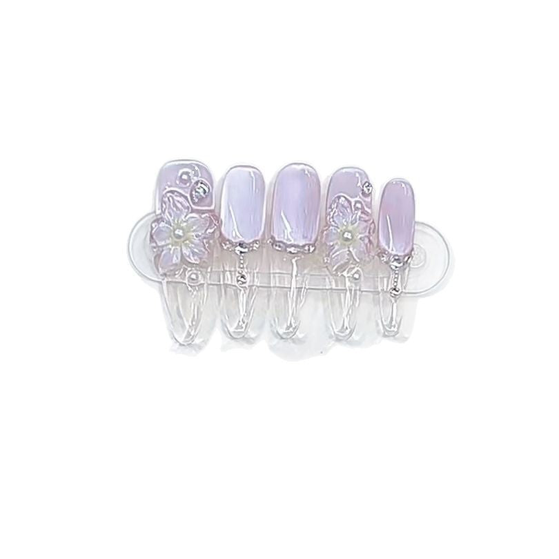 Floral Embellished Press-On Nail Set Kalsten