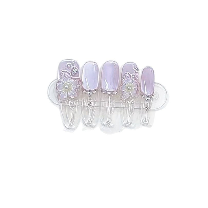 Floral Embellished Press-On Nail Set Kalsten