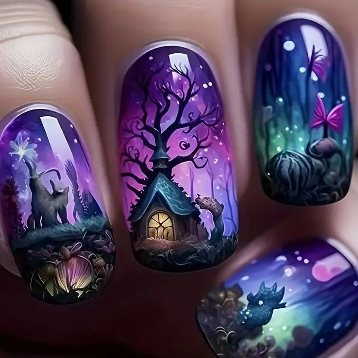 Artistic Halloween Themed Nail Art Kalsten
