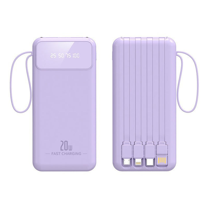Powerbank with multifunctional charging cables and digital charging display Kalsten