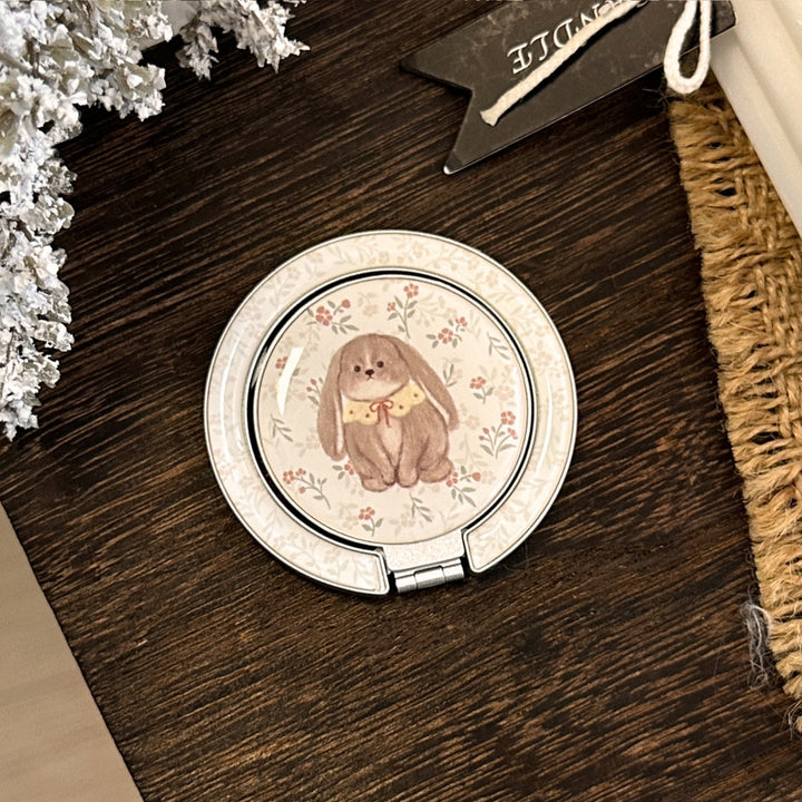Hand mirror in heart-shaped design with cute bear motif Kalsten