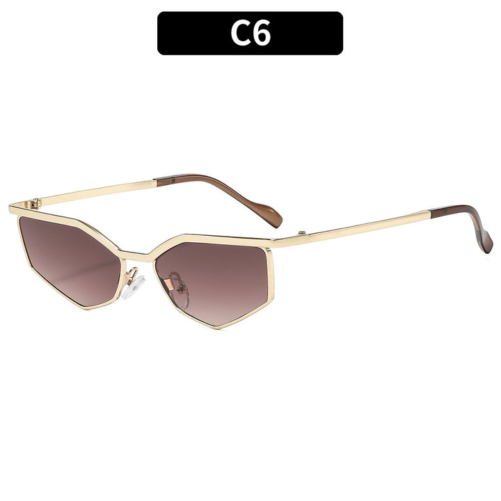 Geometric Frame Cat-Eye Sunglasses