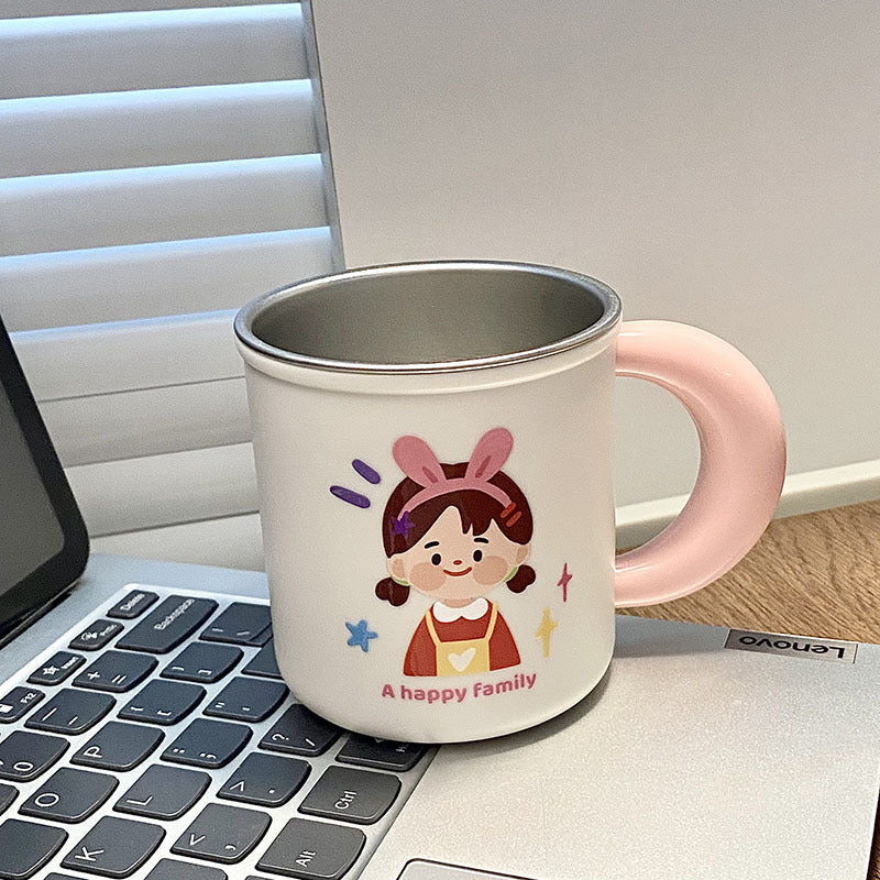 Stainless steel mug with funny family motif Kalsten