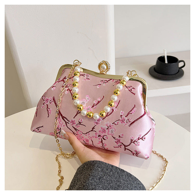 Floral Print Evening Clutch