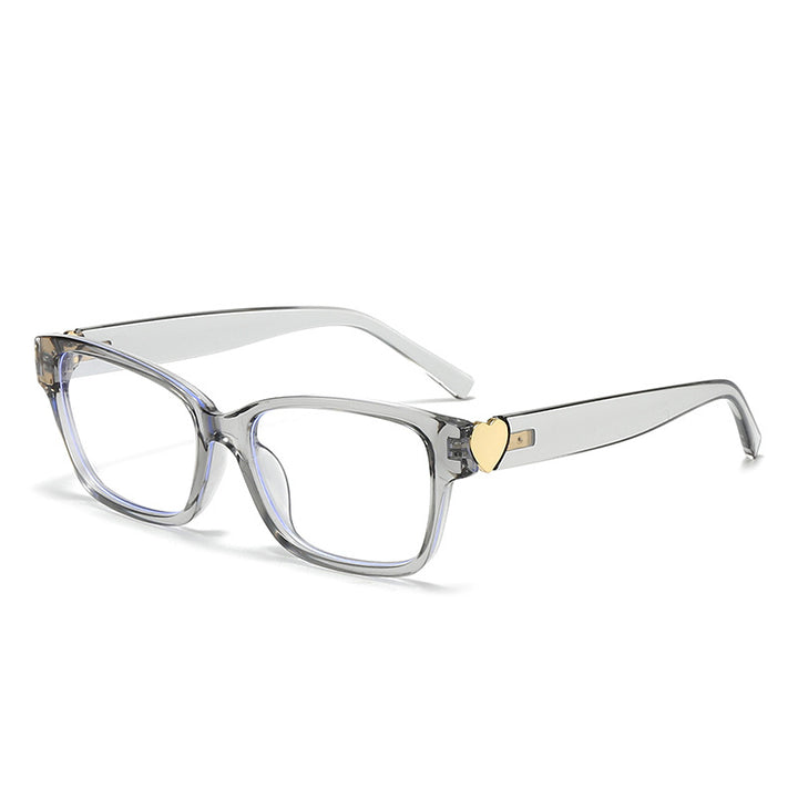 Women's fashionable square sunglasses with heart accents Kalsten