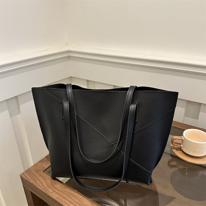 Structured Leather Tote Bag