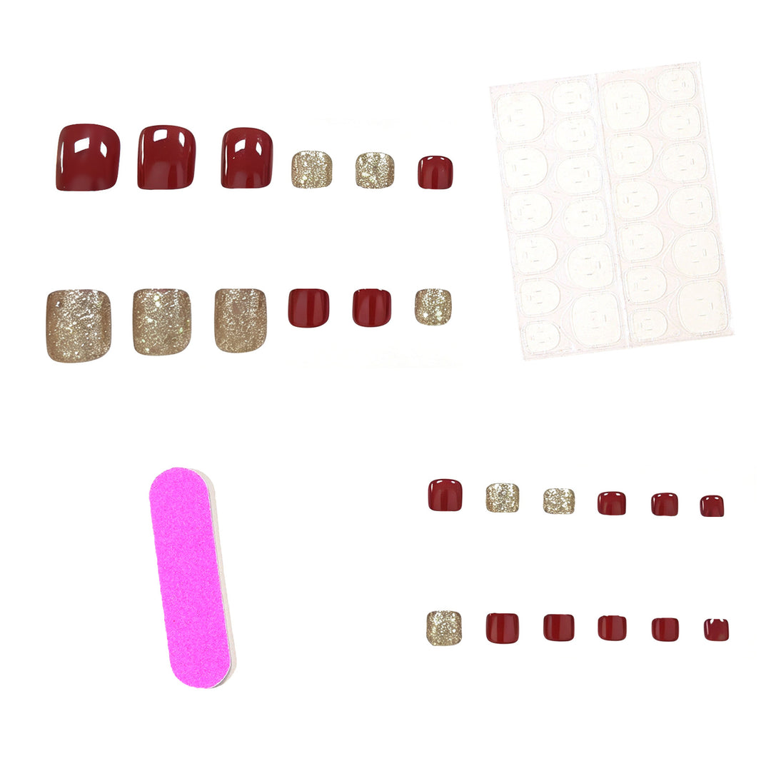 Glamorous Pedicure Nail Art Kalsten