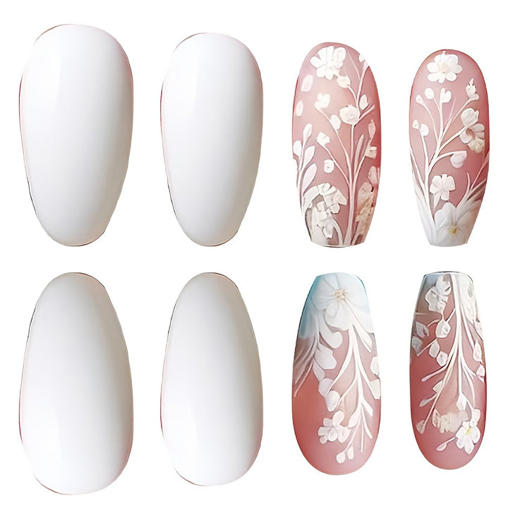 Elegant Flower Art Press-On Nail Set Kalsten