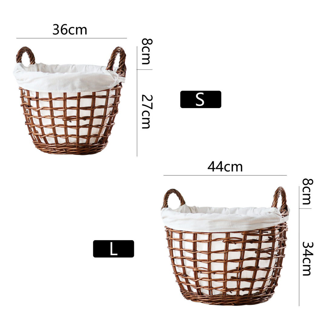 Handcrafted storage basket with cotton lining Kalsten