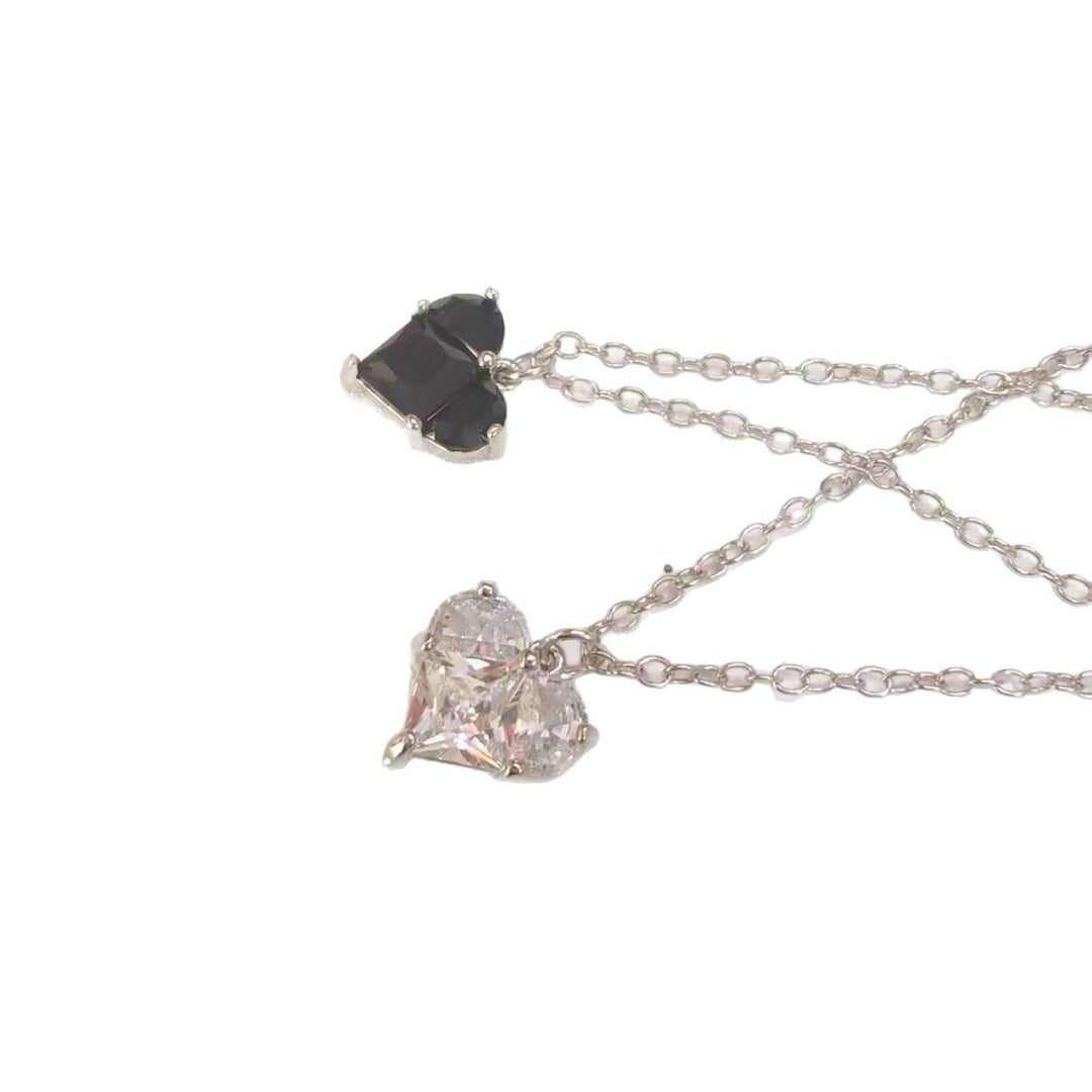 Heart-Shaped Crystal Pendant Necklace Kalsten