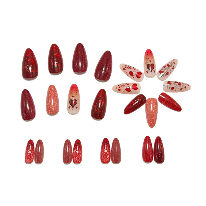 Artificial nails with heart design Kalsten