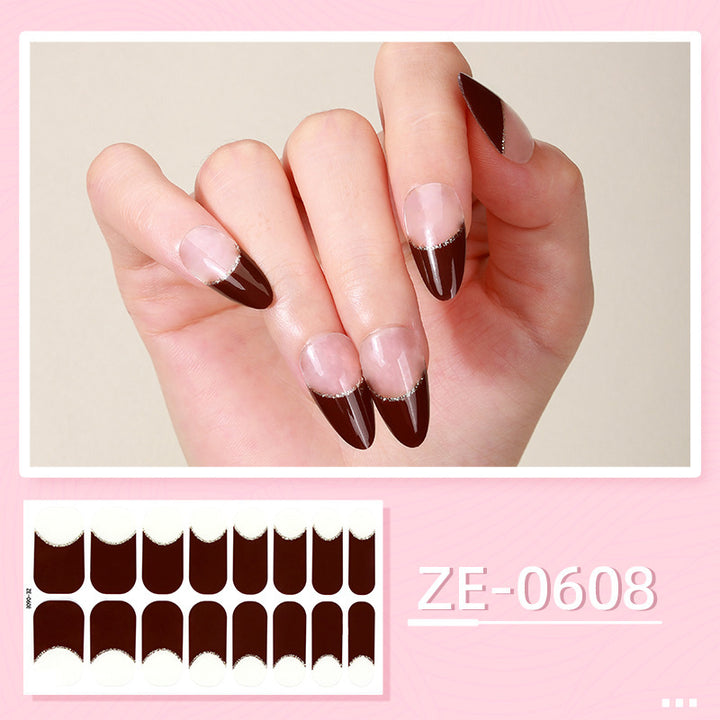 Elegant French Tip Nail Art Wraps