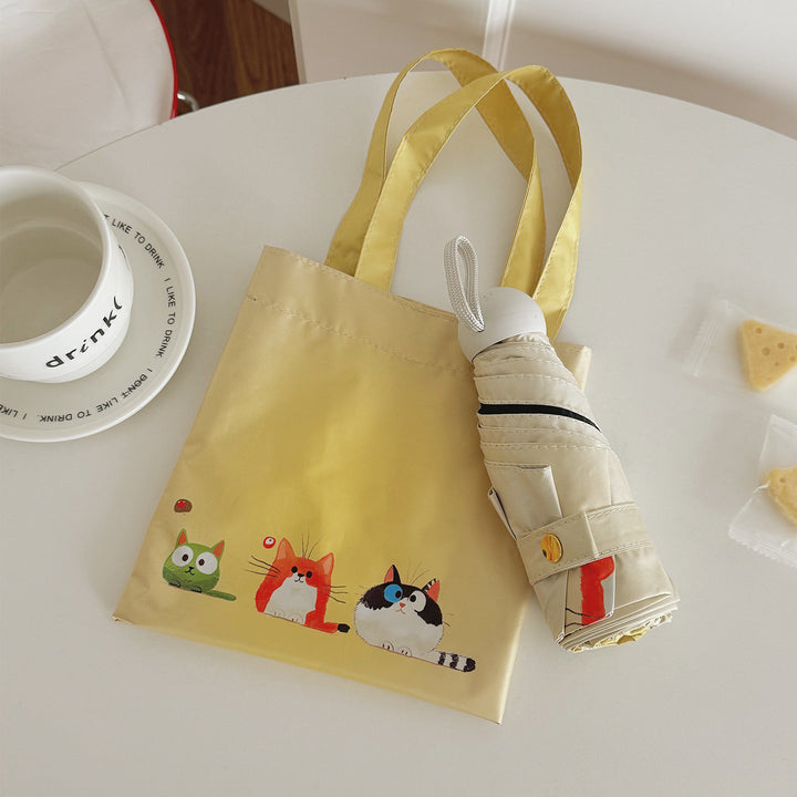 Ladies Folding Umbrella with Loving Animal Designs Kalsten