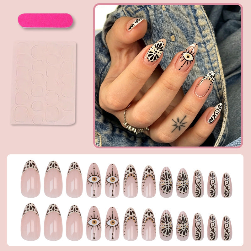 Acrylic nail set with creative and stylish decorations Kalsten