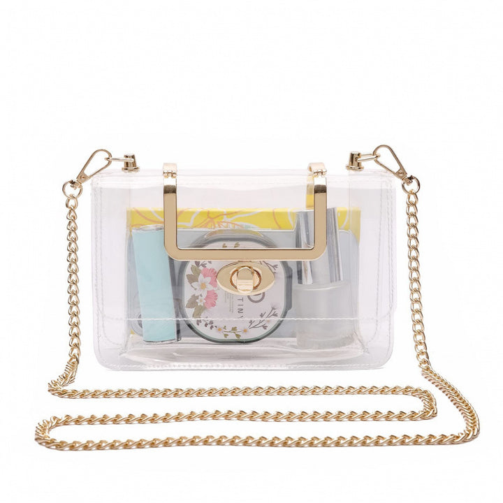 Transparent shoulder bag with structured design Kalsten
