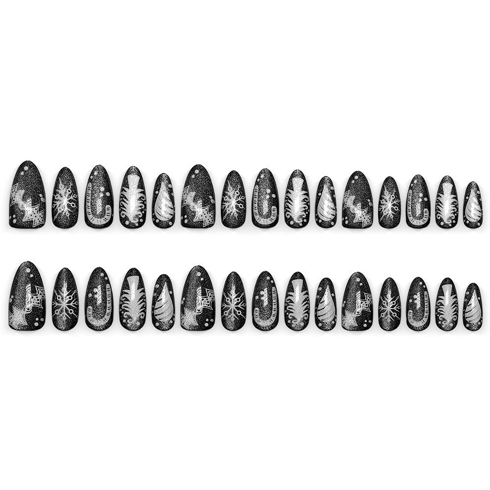 Artificial nails with festive winter design Kalsten