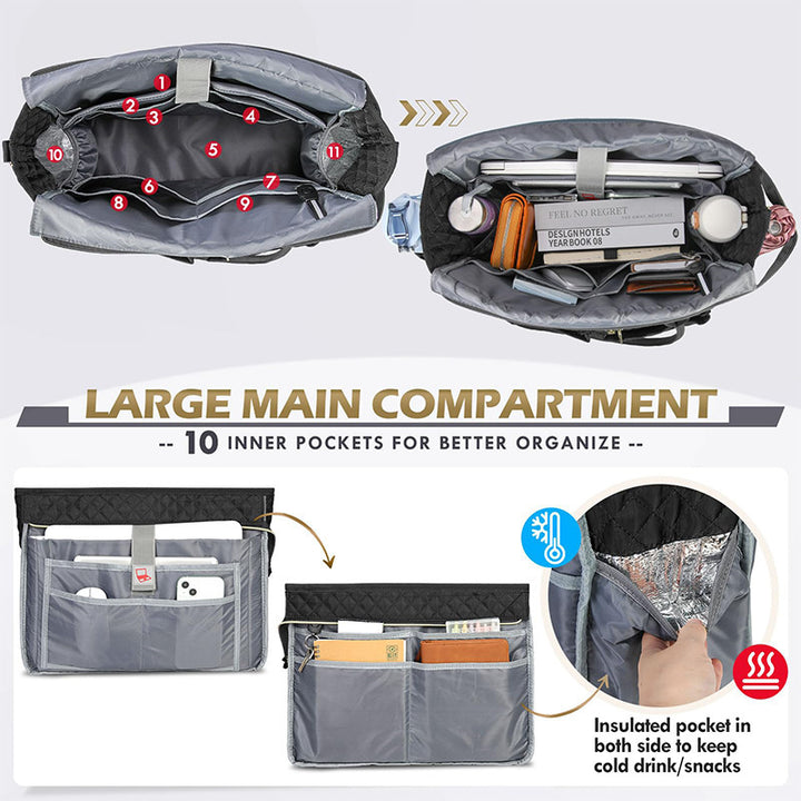 Elegant and Versatile Handbag with Multiple Compartments Kalsten