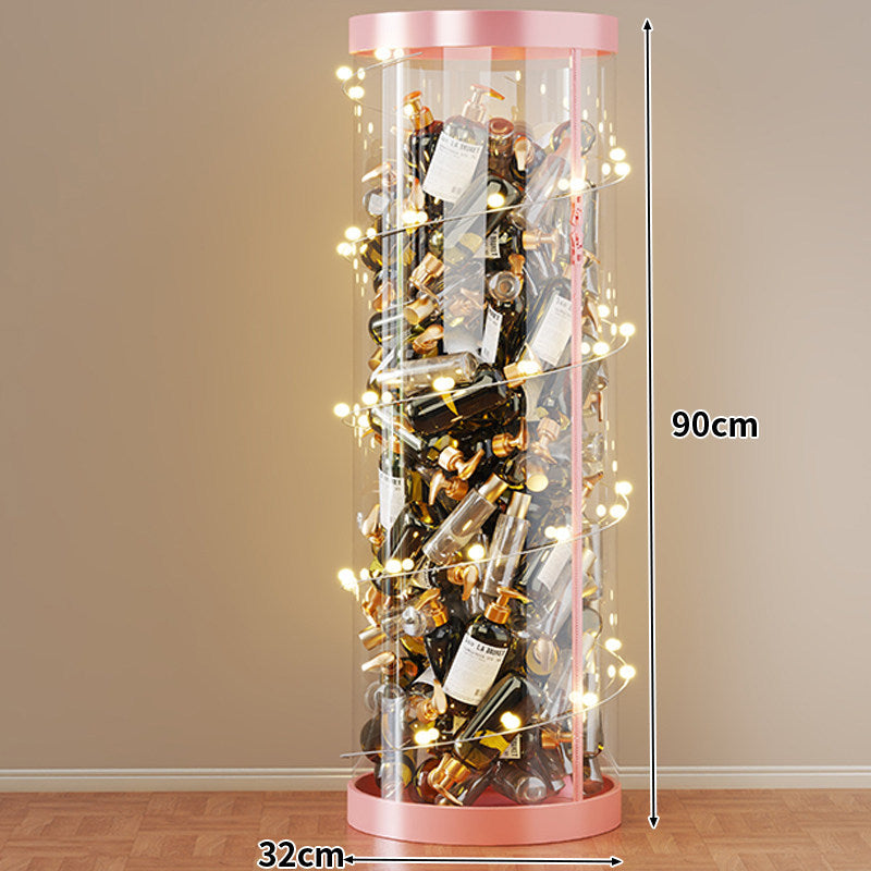 Tall Clear Acrylic Vertical Display Cylinder for Mini Perfume & Sample Bottle Collection