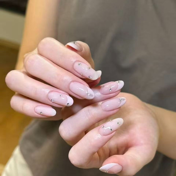 Elegant Glittering Acrylic Nail Extensions Kalsten