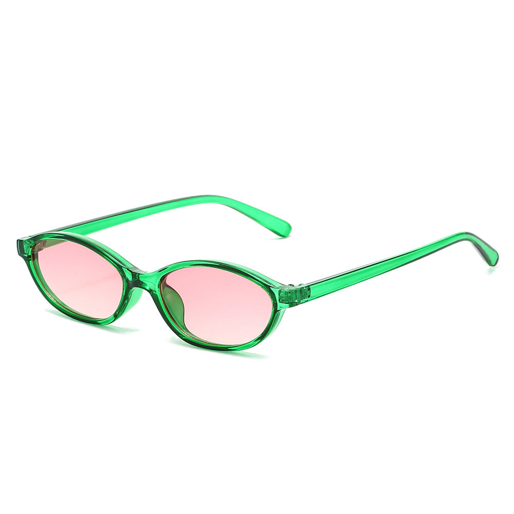 Retro-Inspired Slim Oval Sunglasses Kalsten