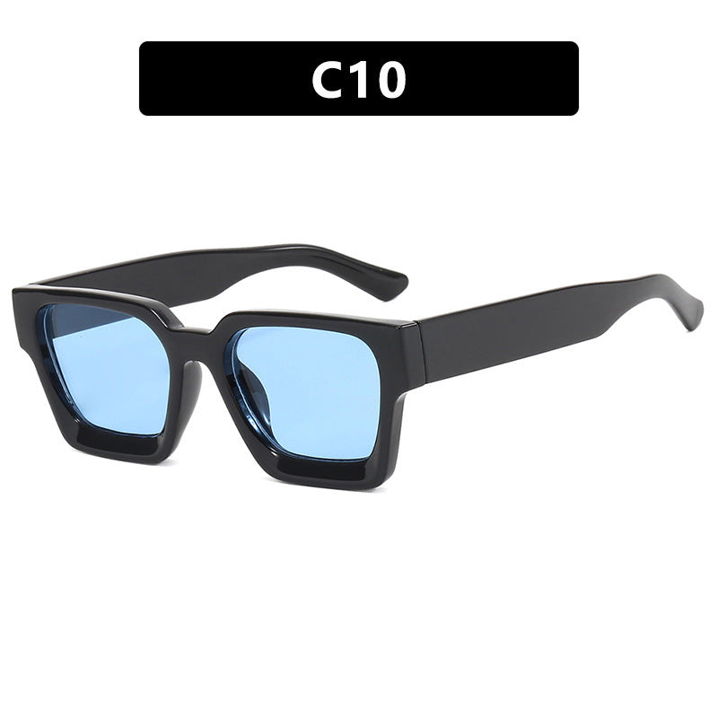 Ladies fashionable square sunglasses with yellow lenses Kalsten