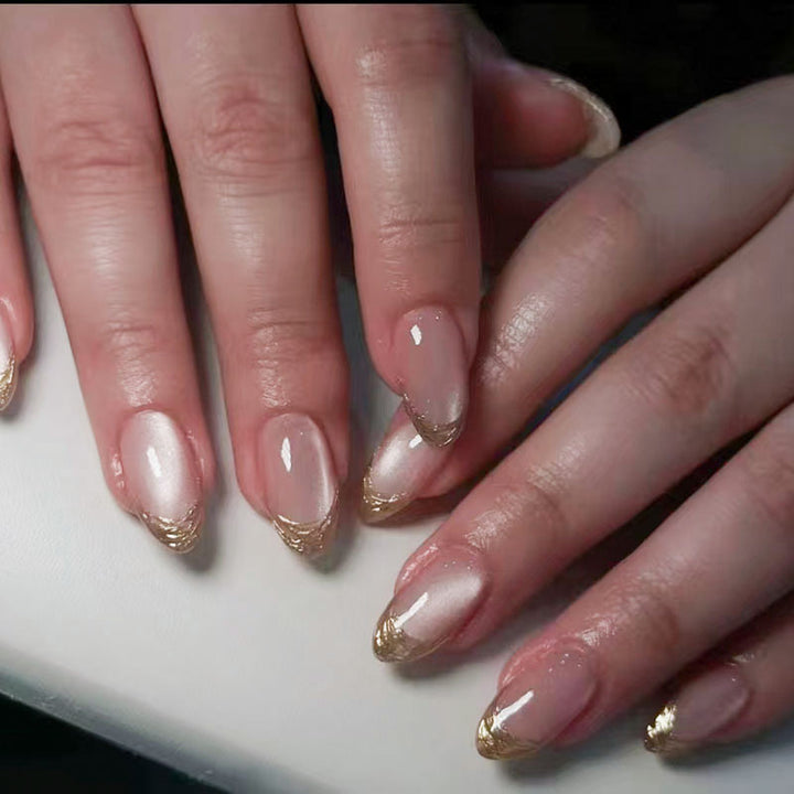 Elegant French Tip Gel Press-On Nails