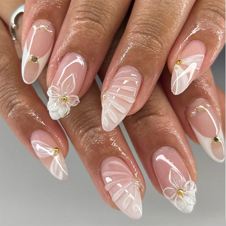 Acrylic nail set with luxurious and stylish decorations Kalsten