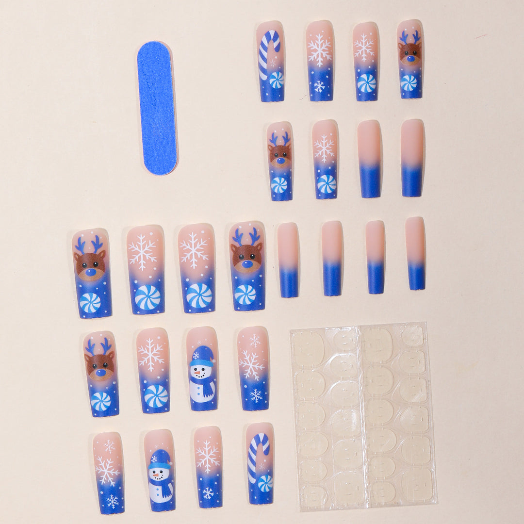 Festive Winter-Themed 3D Nail Art Extensions Kalsten