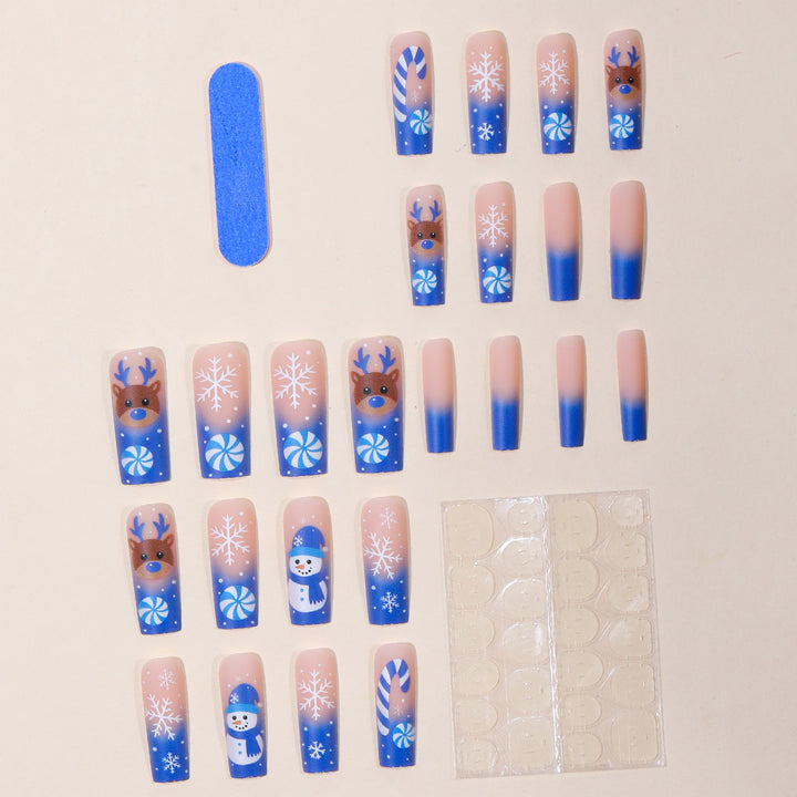 Festive Winter-Themed 3D Nail Art Extensions Kalsten