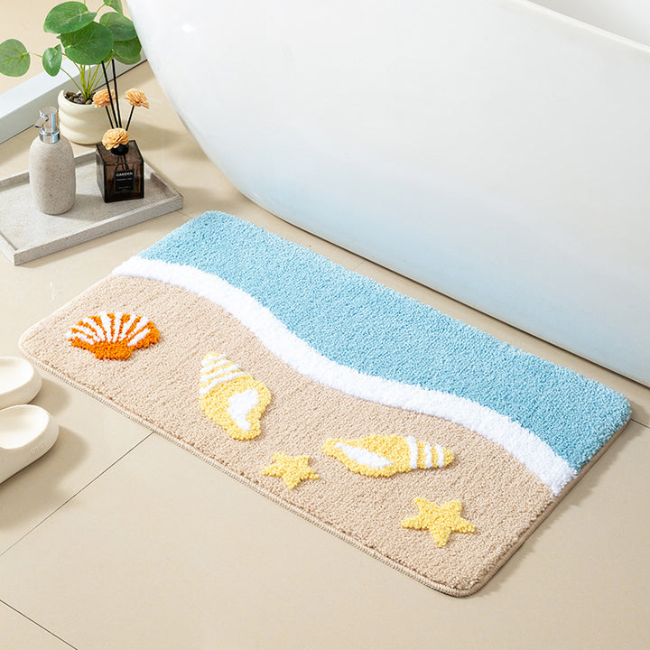 Coastal Themed Bath Mat Kalsten