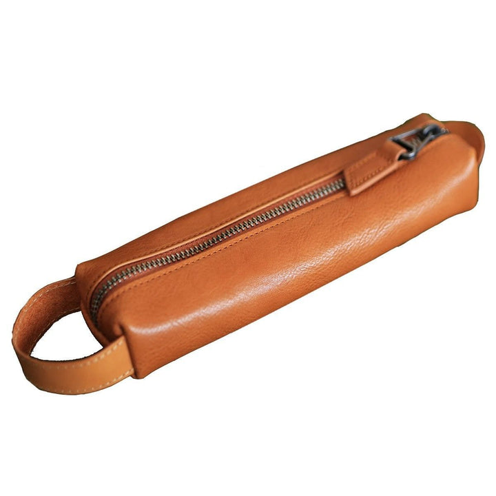 Stylish Zippered Leather Pencil Case Kalsten