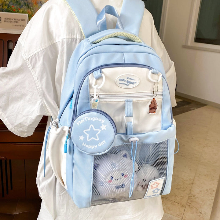 Adorable Character-Themed Multi-Compartment School Backpack