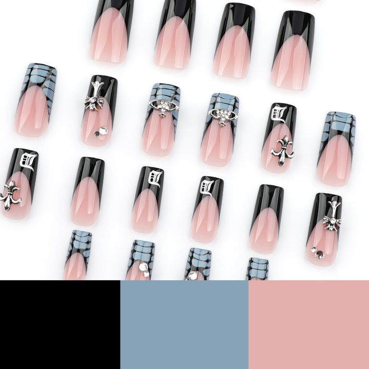Artistic Nail Extensions with Decorative Design Kalsten
